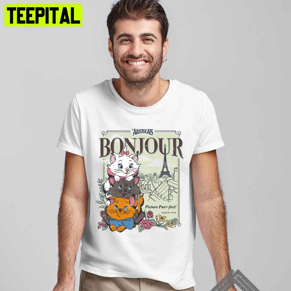 Bonjour The Aristocats Trending Unisex T-Shirt Bonjour The Aristocats Trending Unisex T-Shirt