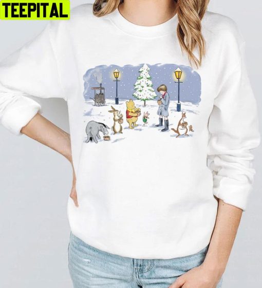 Christmas Night Winnie The Pooh Trending Unisex T-Shirt