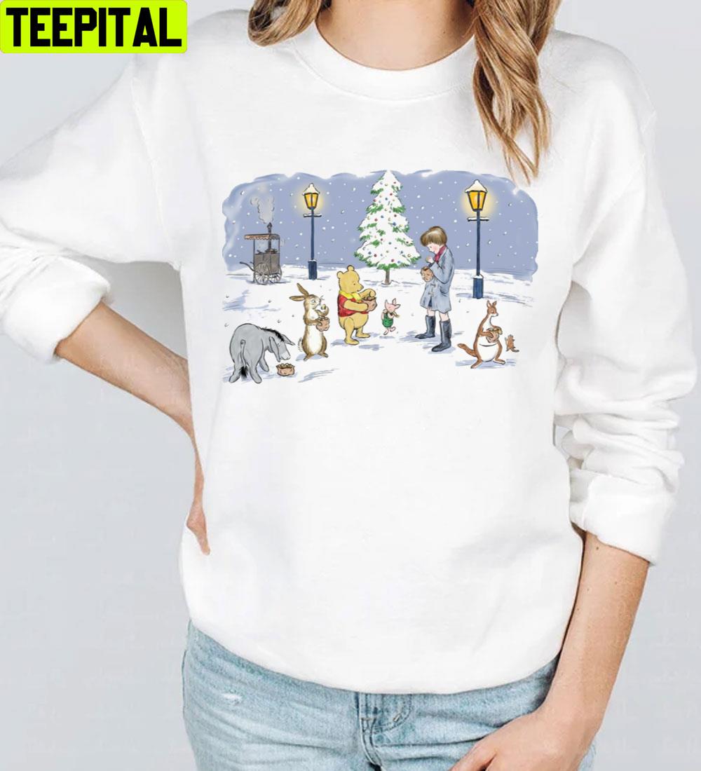 Christmas Night Winnie The Pooh Trending Unisex T-Shirt Christmas Night Winnie The Pooh Trending Unisex T-Shirt