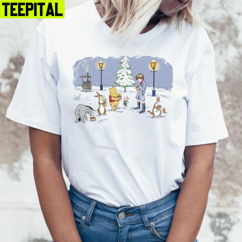 Christmas Night Winnie The Pooh Trending Unisex T-Shirt Christmas Night Winnie The Pooh Trending Unisex T-Shirt
