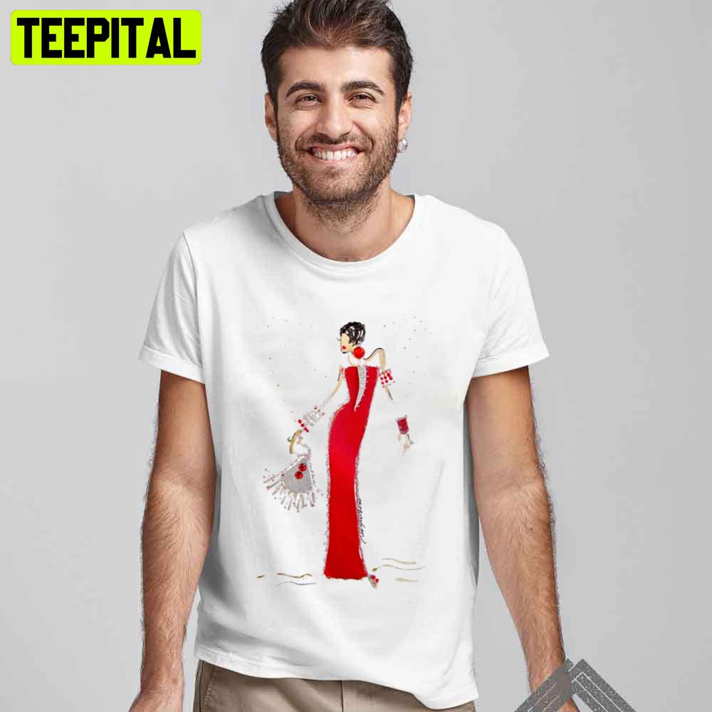 Woman In Red Trending Unisex T-Shirt Woman In Red Trending Unisex T-Shirt