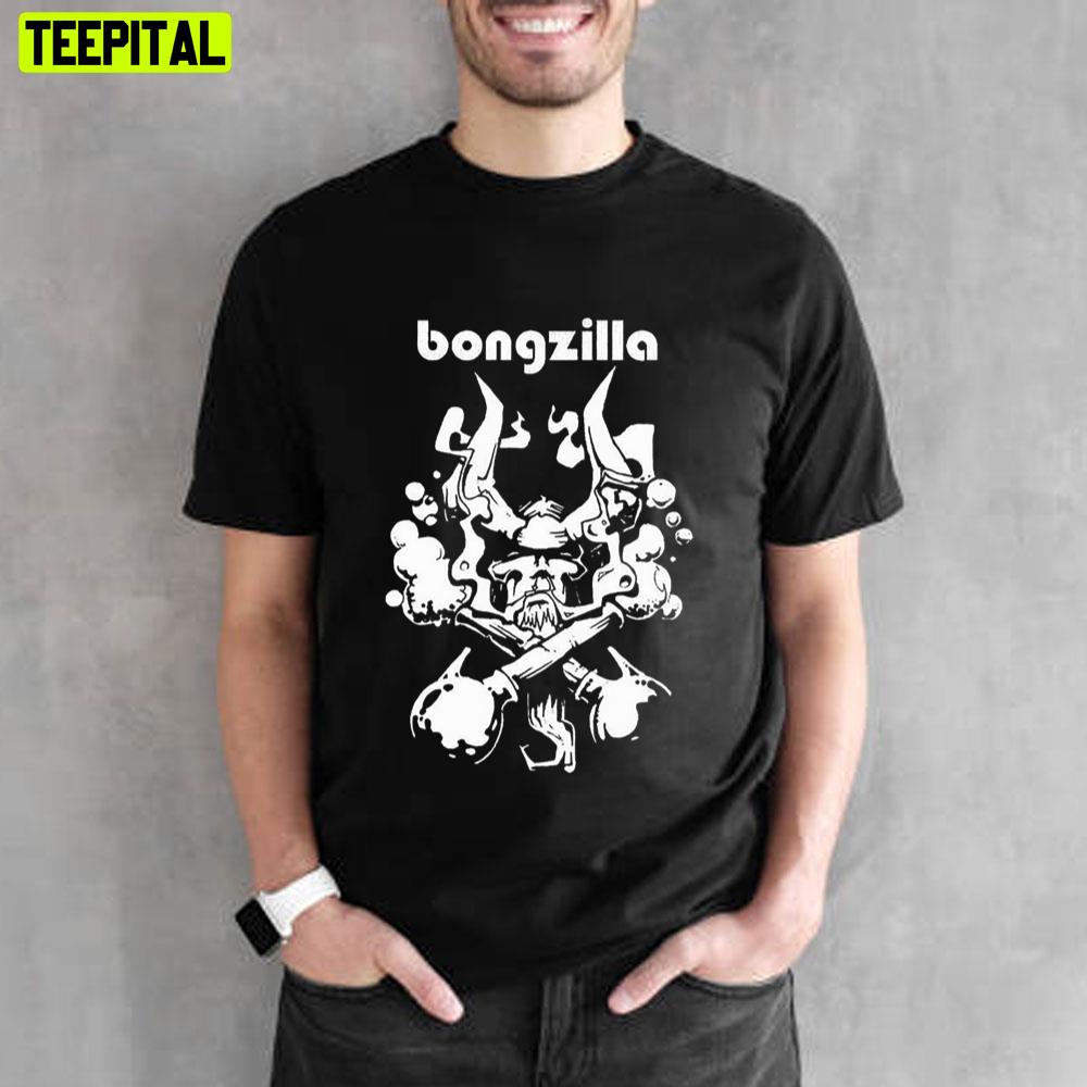 White Bongzilla Popular Logo Unisex T-Shirt White Bongzilla Popular Logo Unisex T-Shirt