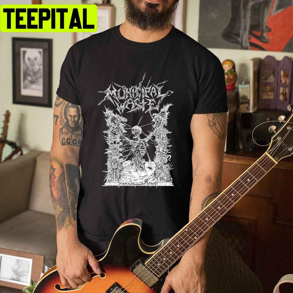 White Skeleton Municipal Waste Unisex T-Shirt White Skeleton Municipal Waste Unisex T-Shirt