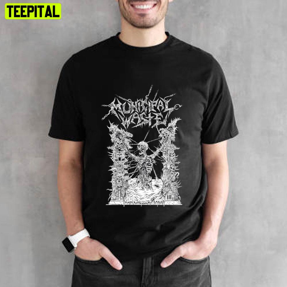 White Skeleton Municipal Waste Unisex T-Shirt White Skeleton Municipal Waste Unisex T-Shirt