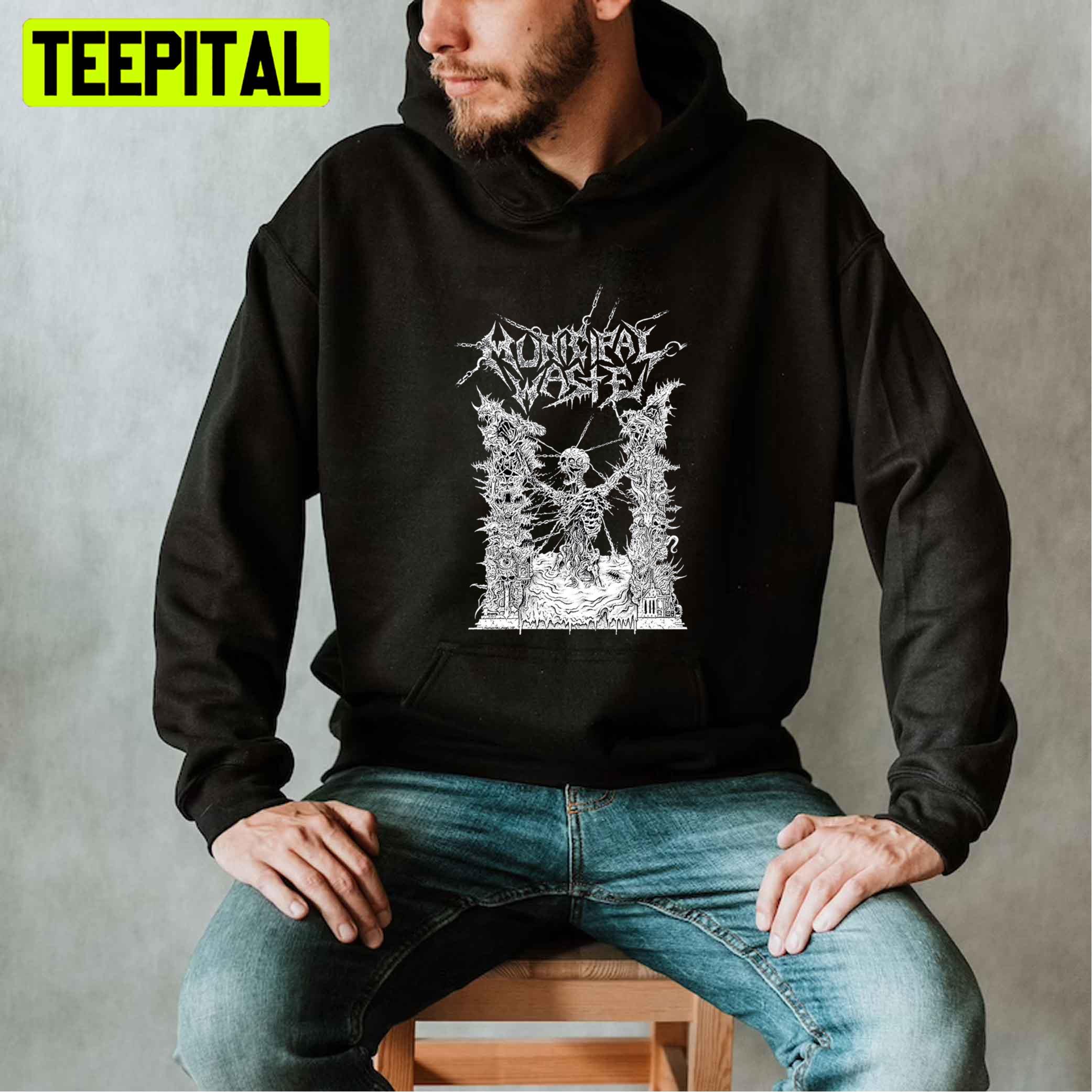 White Skeleton Municipal Waste Unisex T-Shirt White Skeleton Municipal Waste Unisex T-Shirt