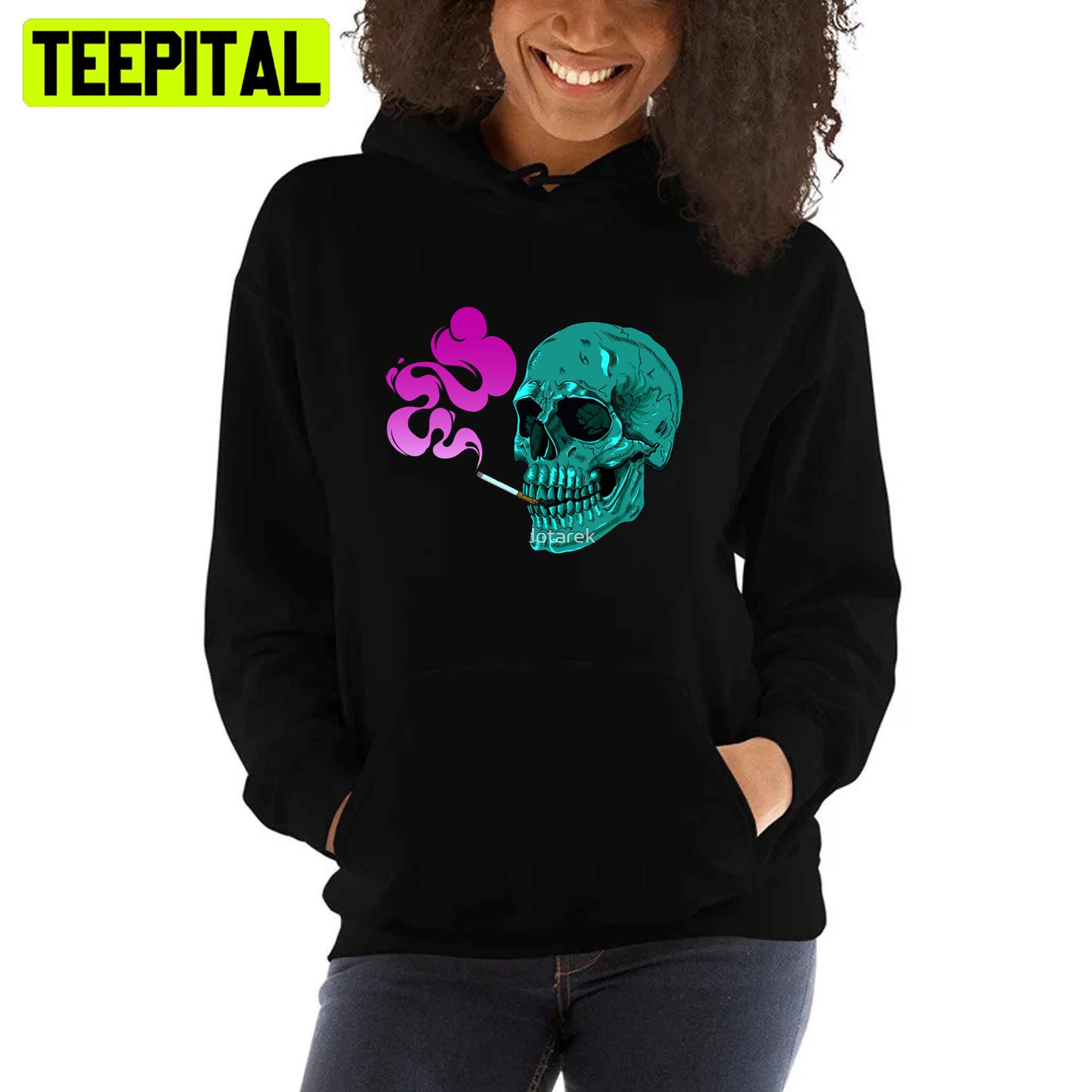 Smoking Skull Unisex T-Shirt Smoking Skull Unisex T-Shirt