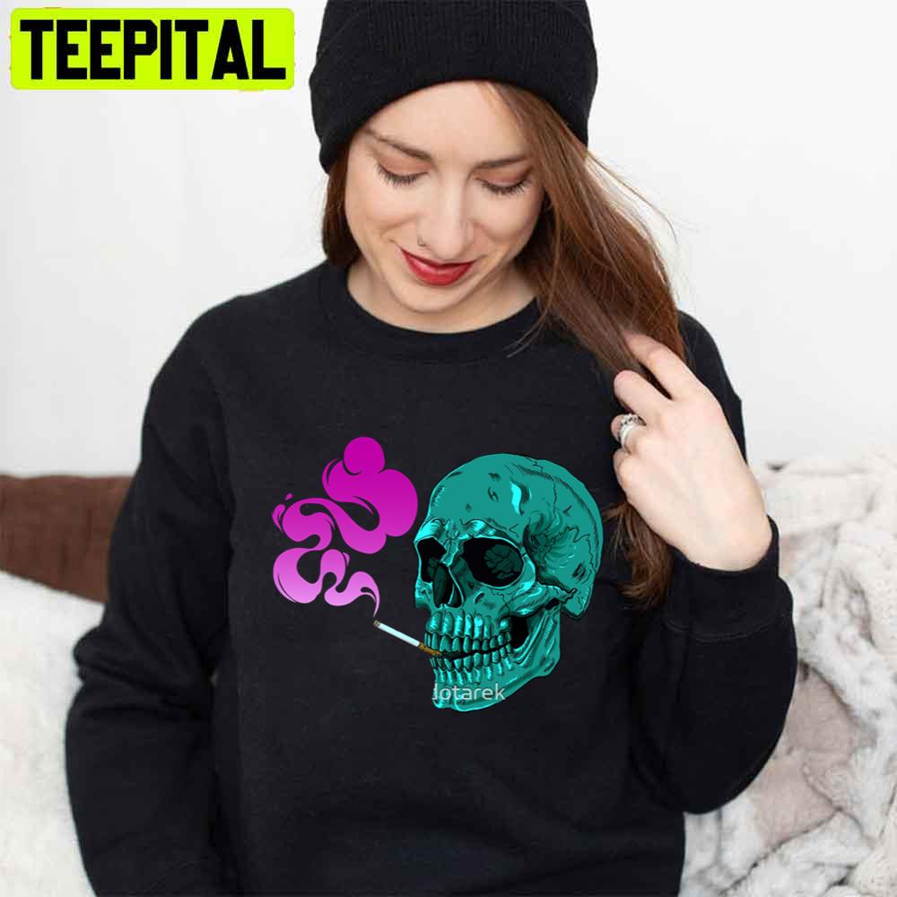 Smoking Skull Unisex T-Shirt Smoking Skull Unisex T-Shirt