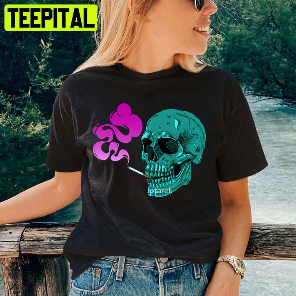 Smoking Skull Unisex T-Shirt Smoking Skull Unisex T-Shirt