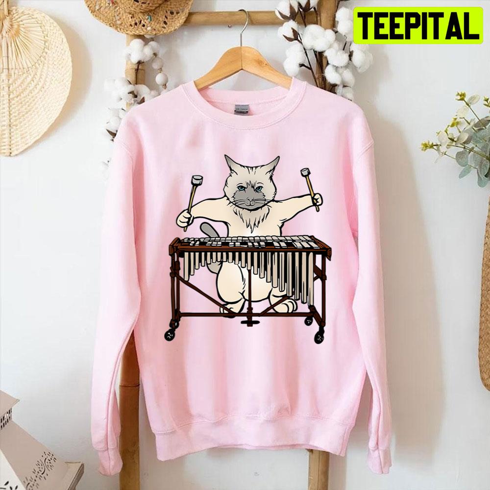 Cat Playing Vibraphone Jazz Marimba Unisex T-Shirt Cat Playing Vibraphone Jazz Marimba Unisex T-Shirt