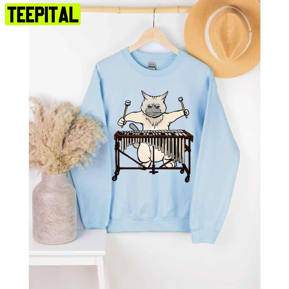 Cat Playing Vibraphone Jazz Marimba Unisex T-Shirt Cat Playing Vibraphone Jazz Marimba Unisex T-Shirt