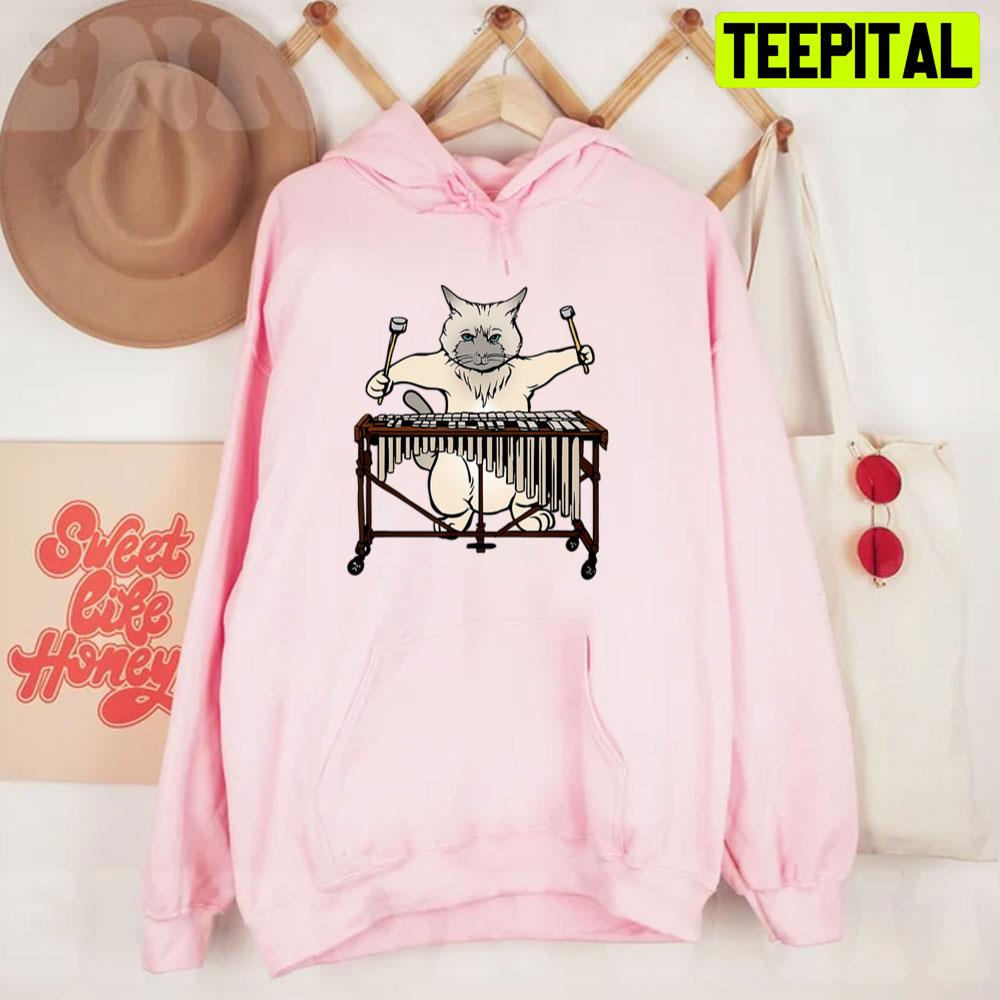 Cat Playing Vibraphone Jazz Marimba Unisex T-Shirt Cat Playing Vibraphone Jazz Marimba Unisex T-Shirt