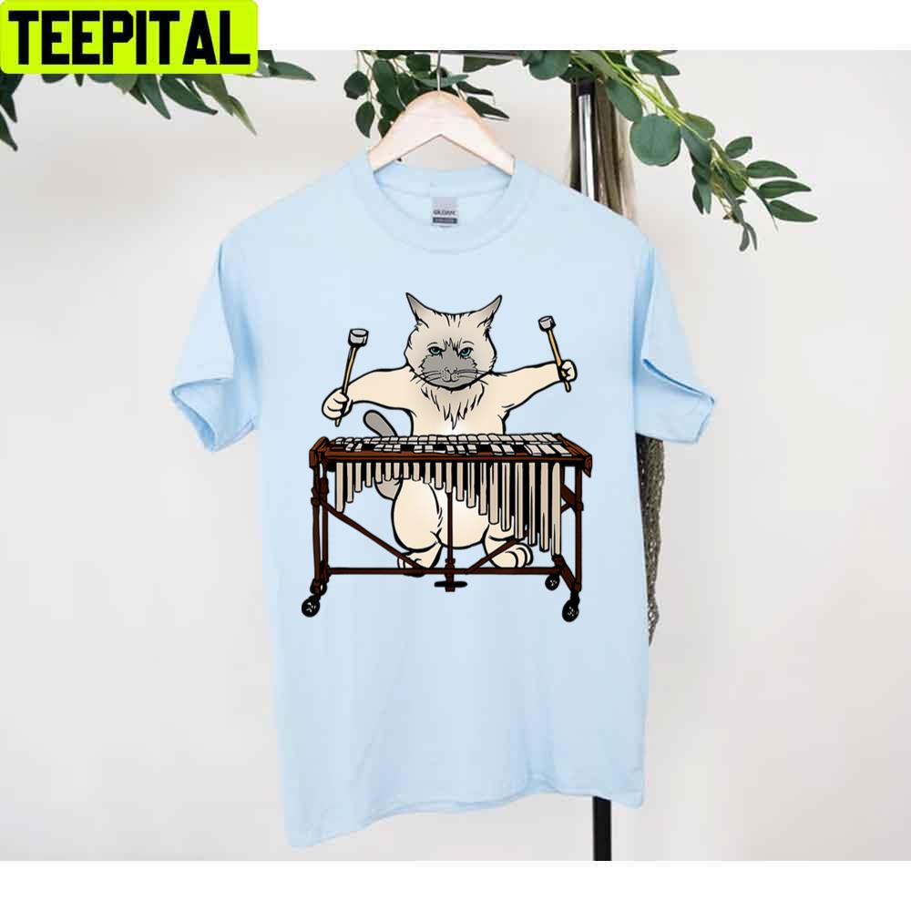 Cat Playing Vibraphone Jazz Marimba Unisex T-Shirt Cat Playing Vibraphone Jazz Marimba Unisex T-Shirt