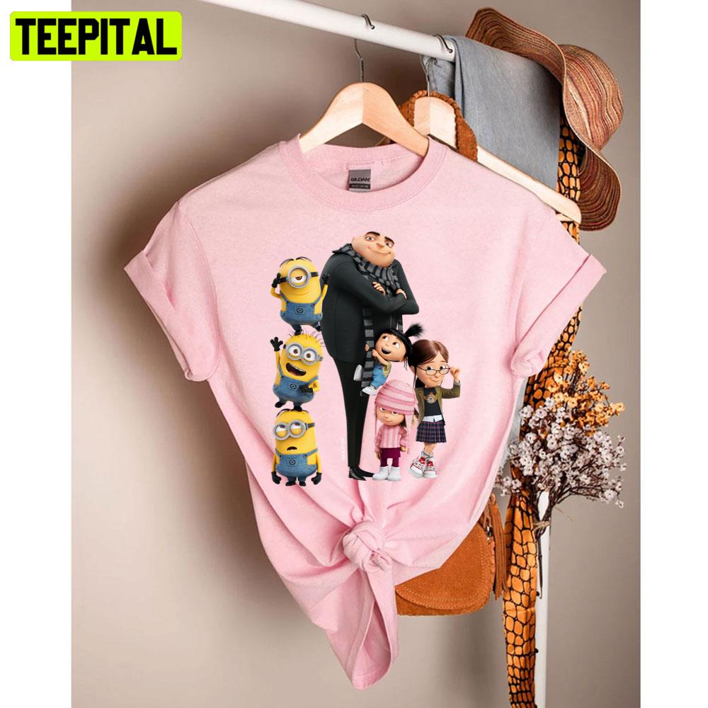 Despicable Me Minions Gru & Girls Unisex T-Shirt Despicable Me Minions Gru & Girls Unisex T-Shirt