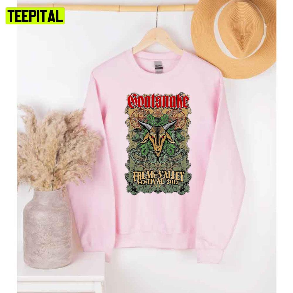 Freak Valley Festival 2015 Devil Goat Graphic Goat Snake Unisex Sweatshirt Freak Valley Festival 2015 Devil Goat Graphic Goat Snake Unisex Sweatshirt