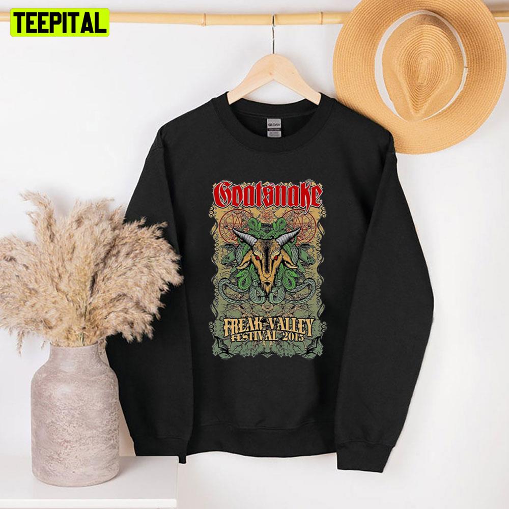 Freak Valley Festival 2015 Devil Goat Graphic Goat Snake Unisex Sweatshirt Freak Valley Festival 2015 Devil Goat Graphic Goat Snake Unisex Sweatshirt