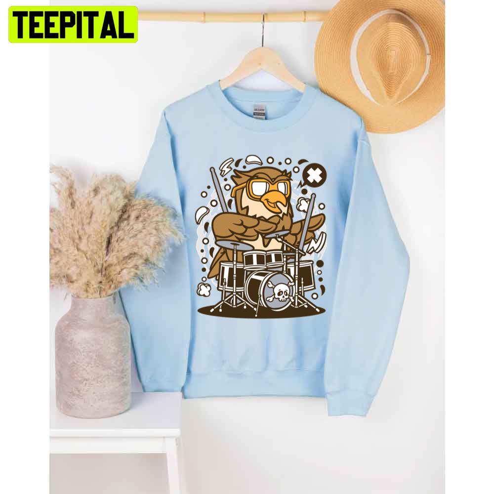 Owl Drummer Unisex T-Shirt Owl Drummer Unisex T-Shirt