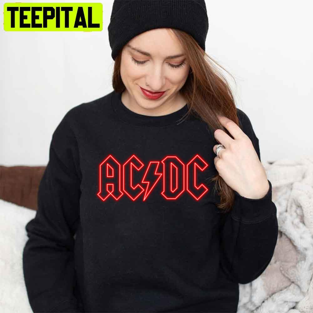 Red Neon Ac Dc Unisex T-Shirt Red Neon Ac Dc Unisex T-Shirt