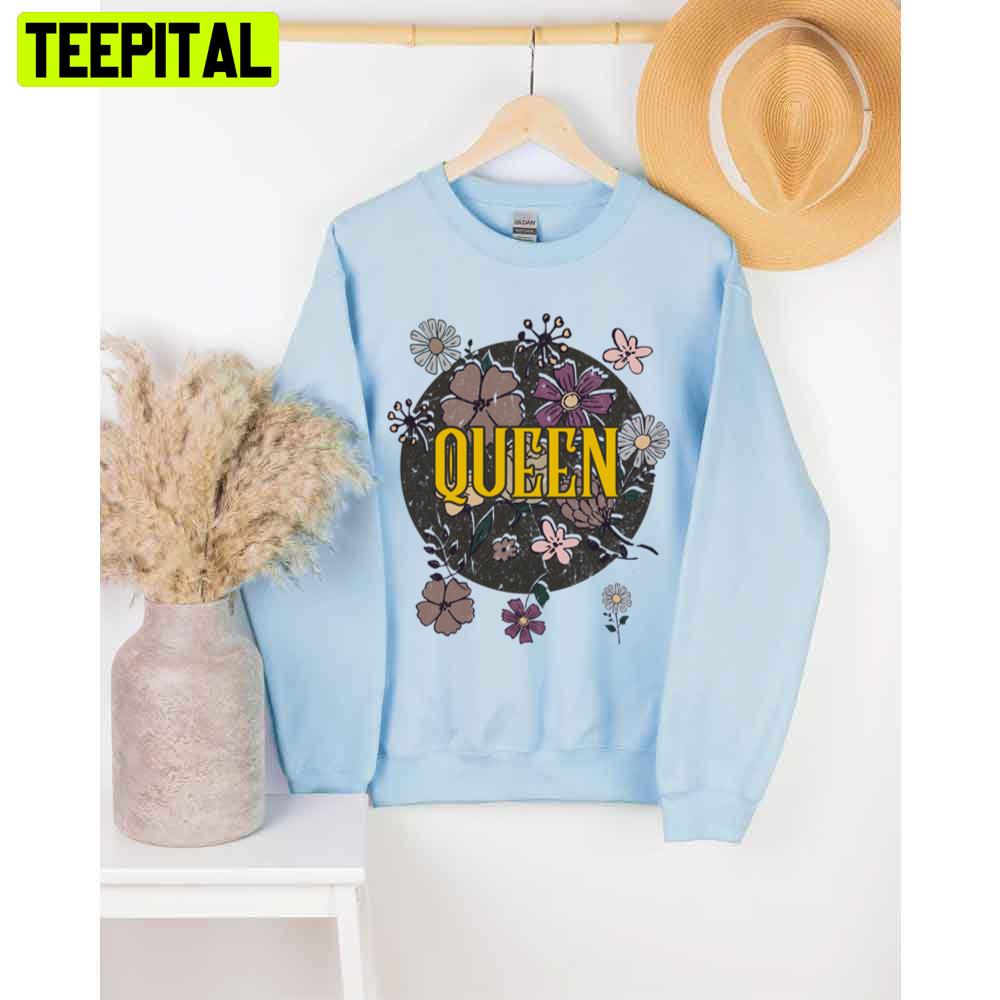 Retro Queen Art Flowers Unisex T-Shirt Retro Queen Art Flowers Unisex T-Shirt