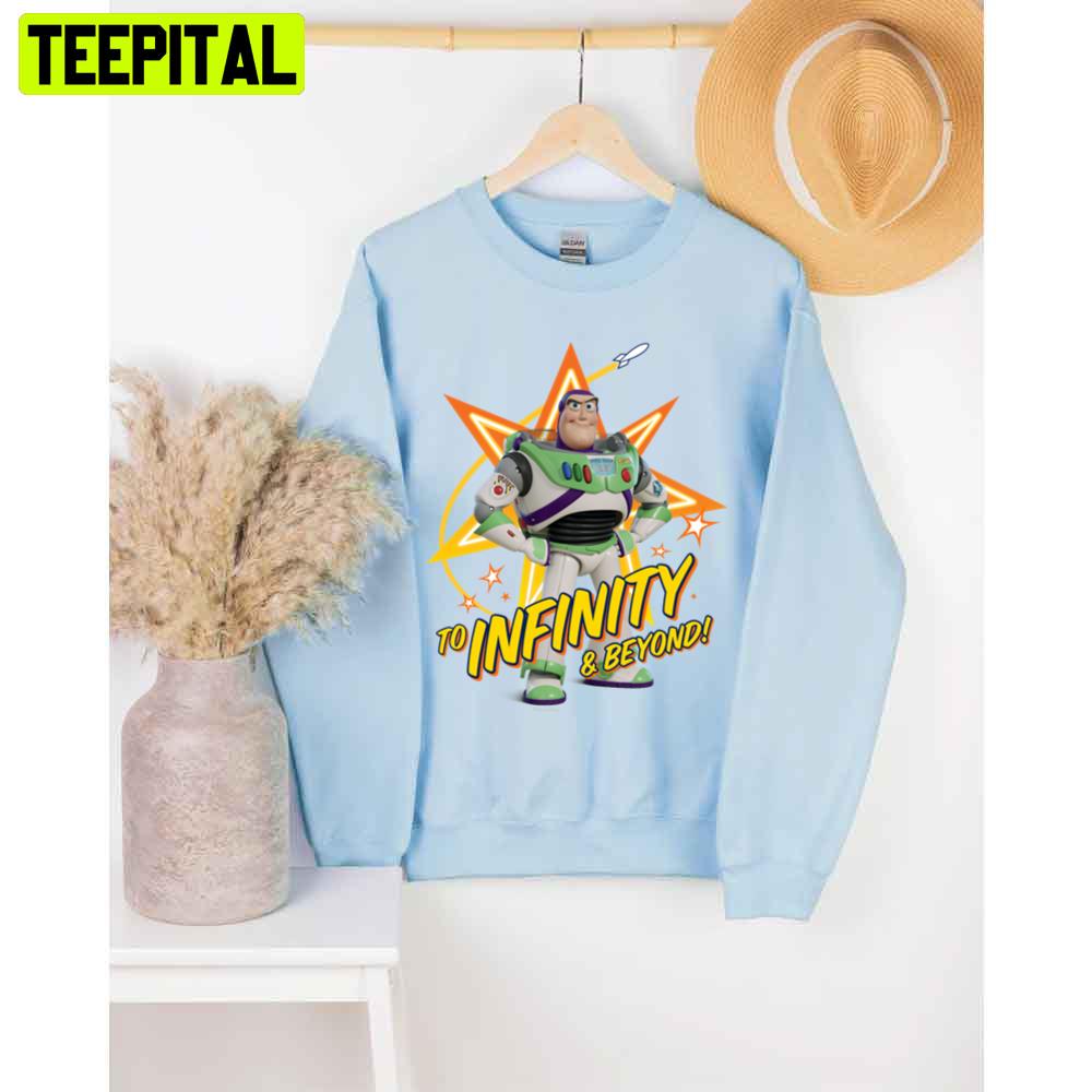 Toy Story 4 Buzz To Infinity & Beyond Stars Unisex T-Shirt Toy Story 4 Buzz To Infinity & Beyond Stars Unisex T-Shirt