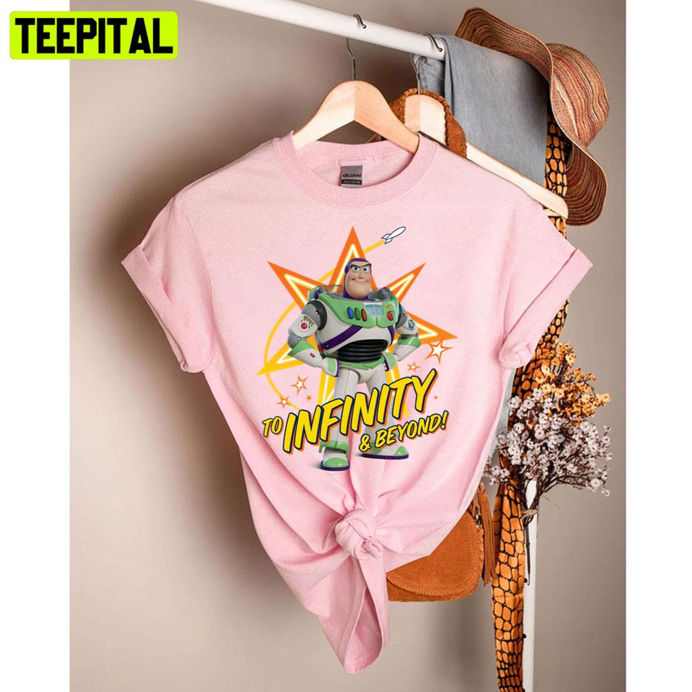 Toy Story 4 Buzz To Infinity & Beyond Stars Unisex T-Shirt Toy Story 4 Buzz To Infinity & Beyond Stars Unisex T-Shirt