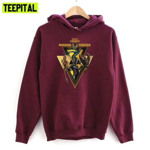 Wakanda Forever Triangular Group Badge Unisex T-Shirt