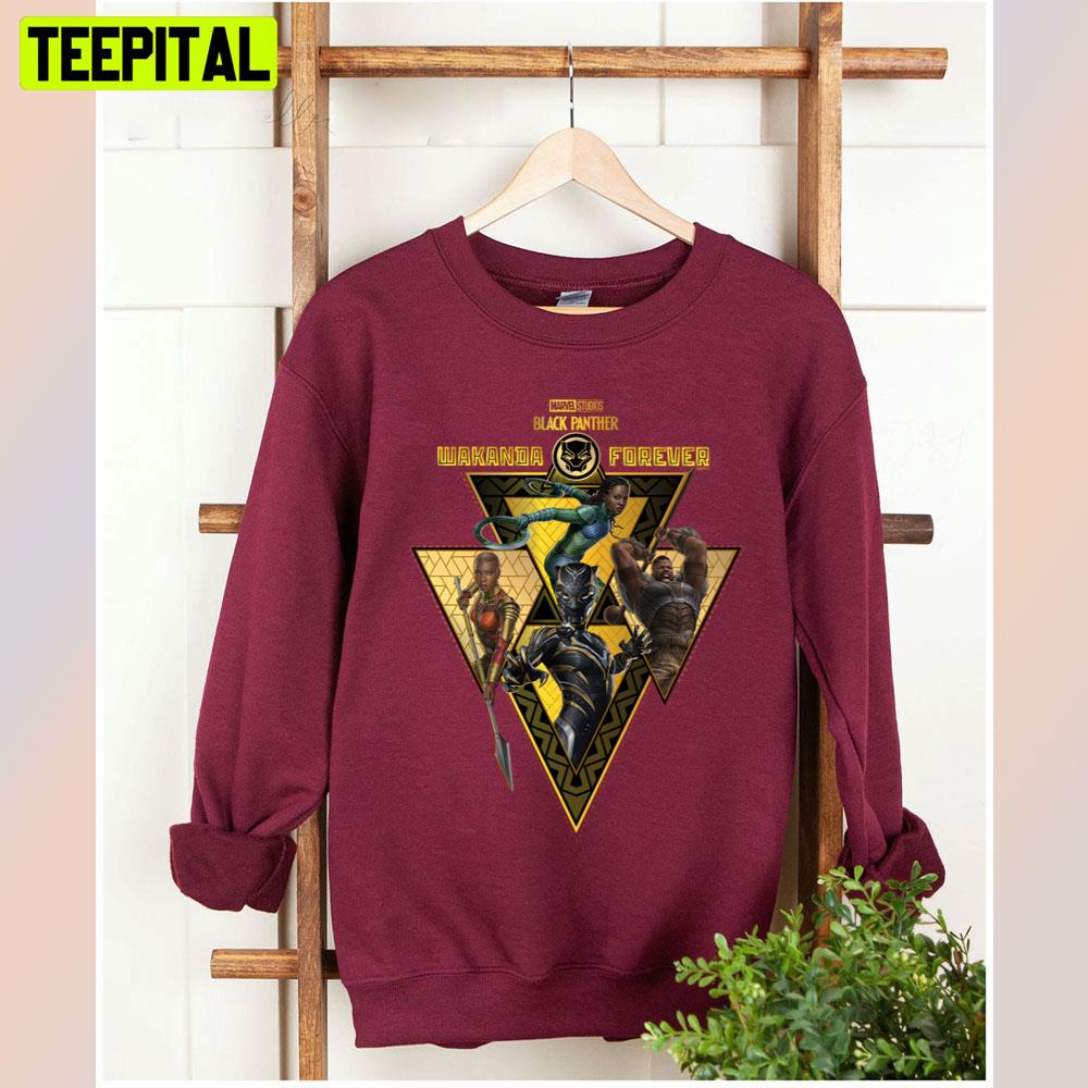 Wakanda Forever Triangular Group Badge Unisex T-Shirt Wakanda Forever Triangular Group Badge Unisex T-Shirt