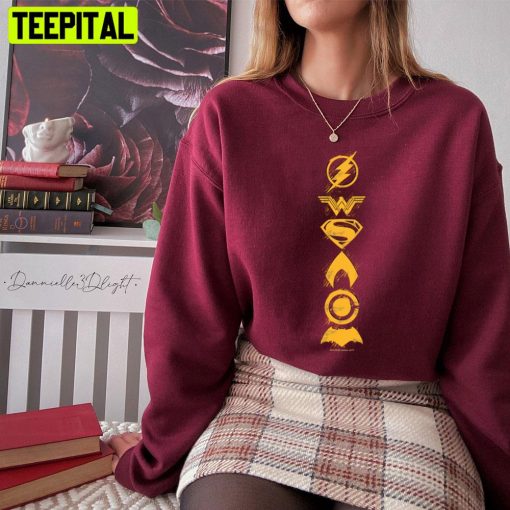 Justice League Stylized Team Symbols Lineup Unisex T-Shirt
