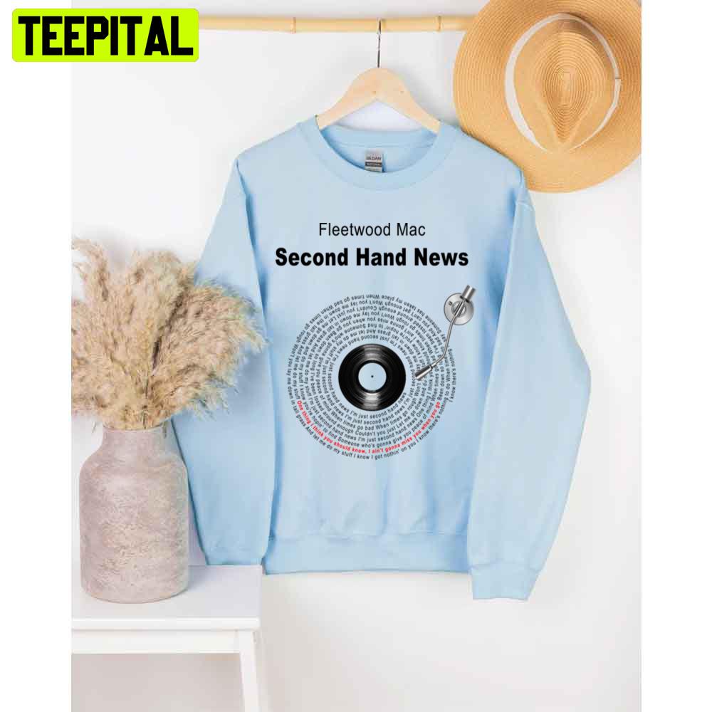 Second Hand News Lyrics Unisex T-Shirt Second Hand News Lyrics Unisex T-Shirt