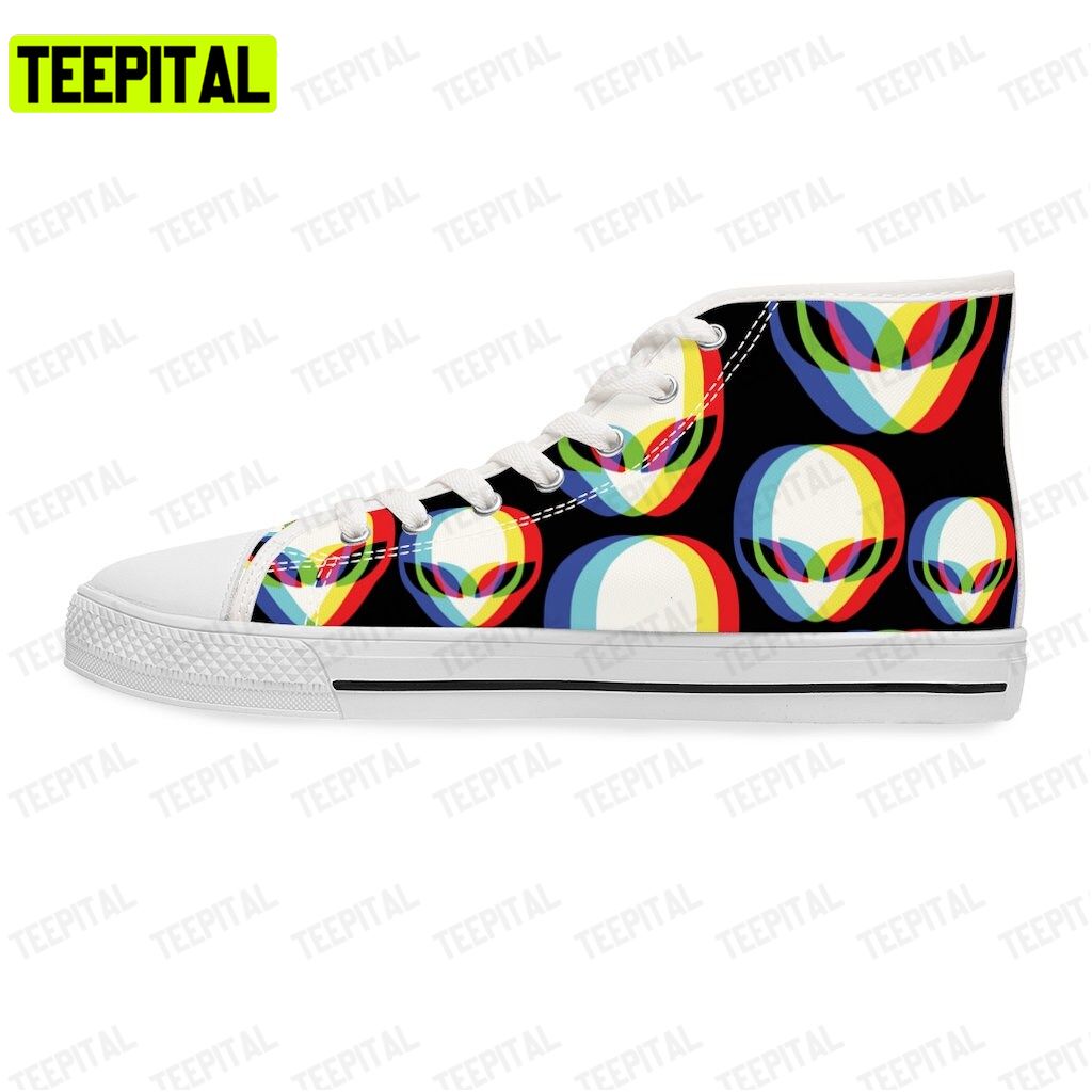 3d Alien Style Halloween Party Adults High Top Canvas Shoes 3d Alien Style Halloween Party Adults High Top Canvas Shoes