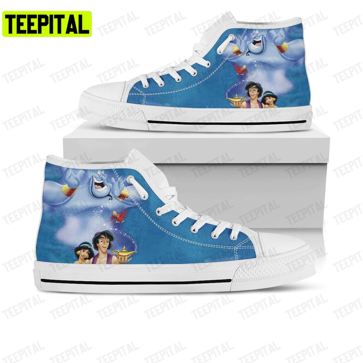 Aladdin Magic Lamp Adults High Top Canvas Shoes Aladdin Magic Lamp Adults High Top Canvas Shoes