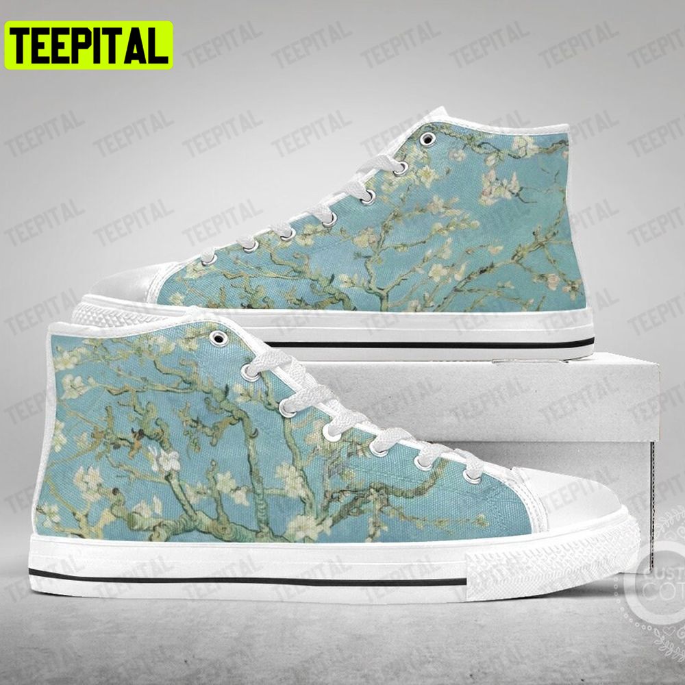 Almond Blossom Adults High Top Canvas Shoes Almond Blossom Adults High Top Canvas Shoes