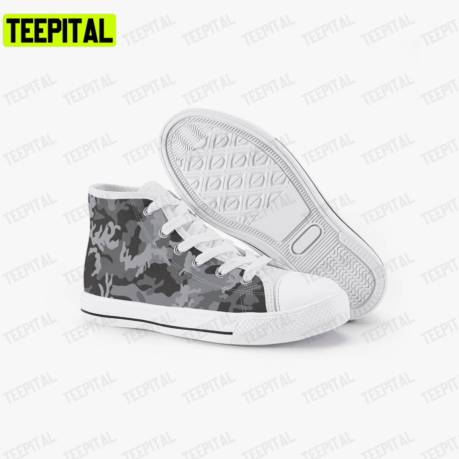 Camo Adults High Top Canvas Shoes Camo Adults High Top Canvas Shoes
