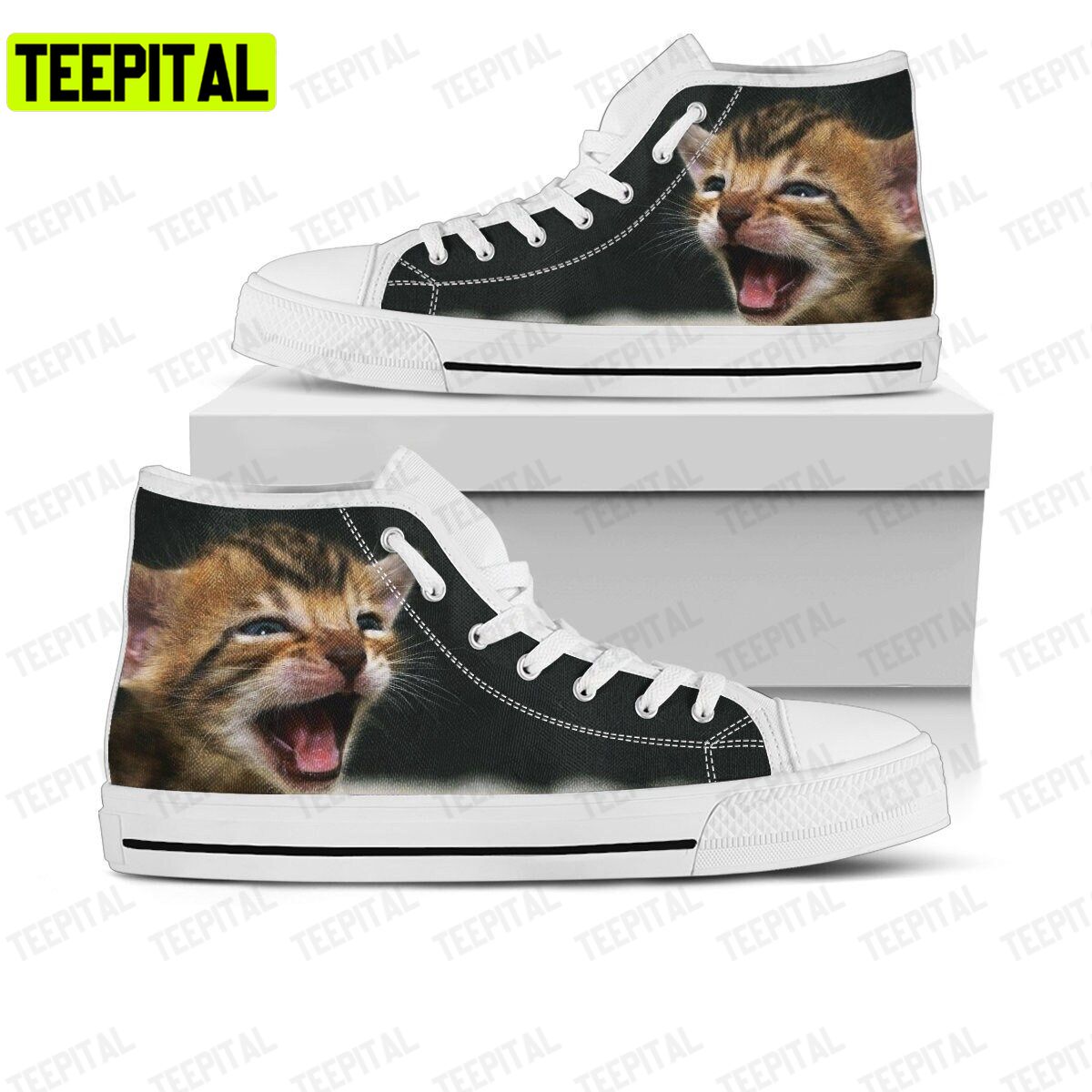 Cat Lover Bengal Cat Adults High Top Canvas Shoes Cat Lover Bengal Cat Adults High Top Canvas Shoes