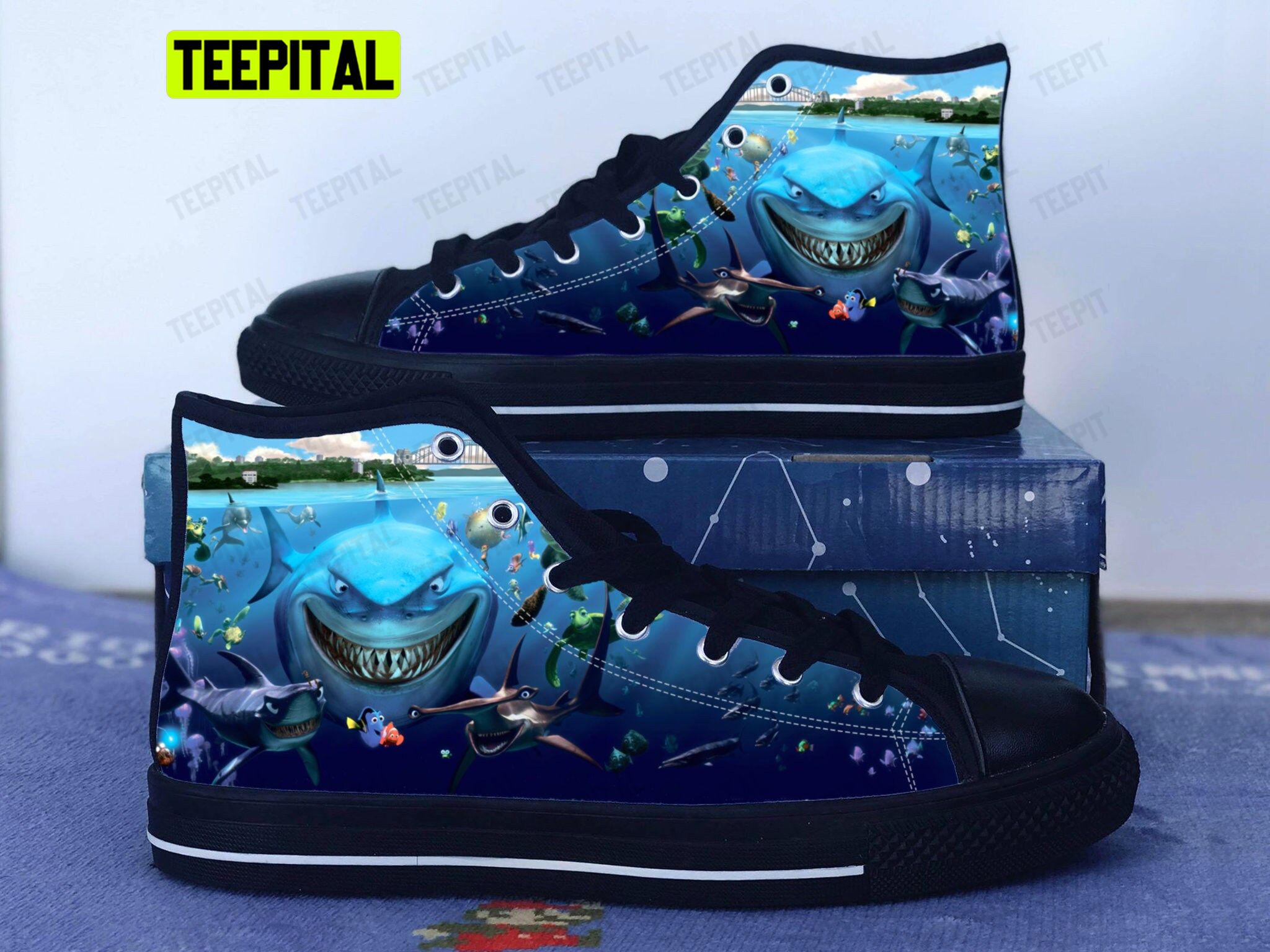 Finding Nemo Adults High Top Canvas Shoes Finding Nemo Adults High Top Canvas Shoes