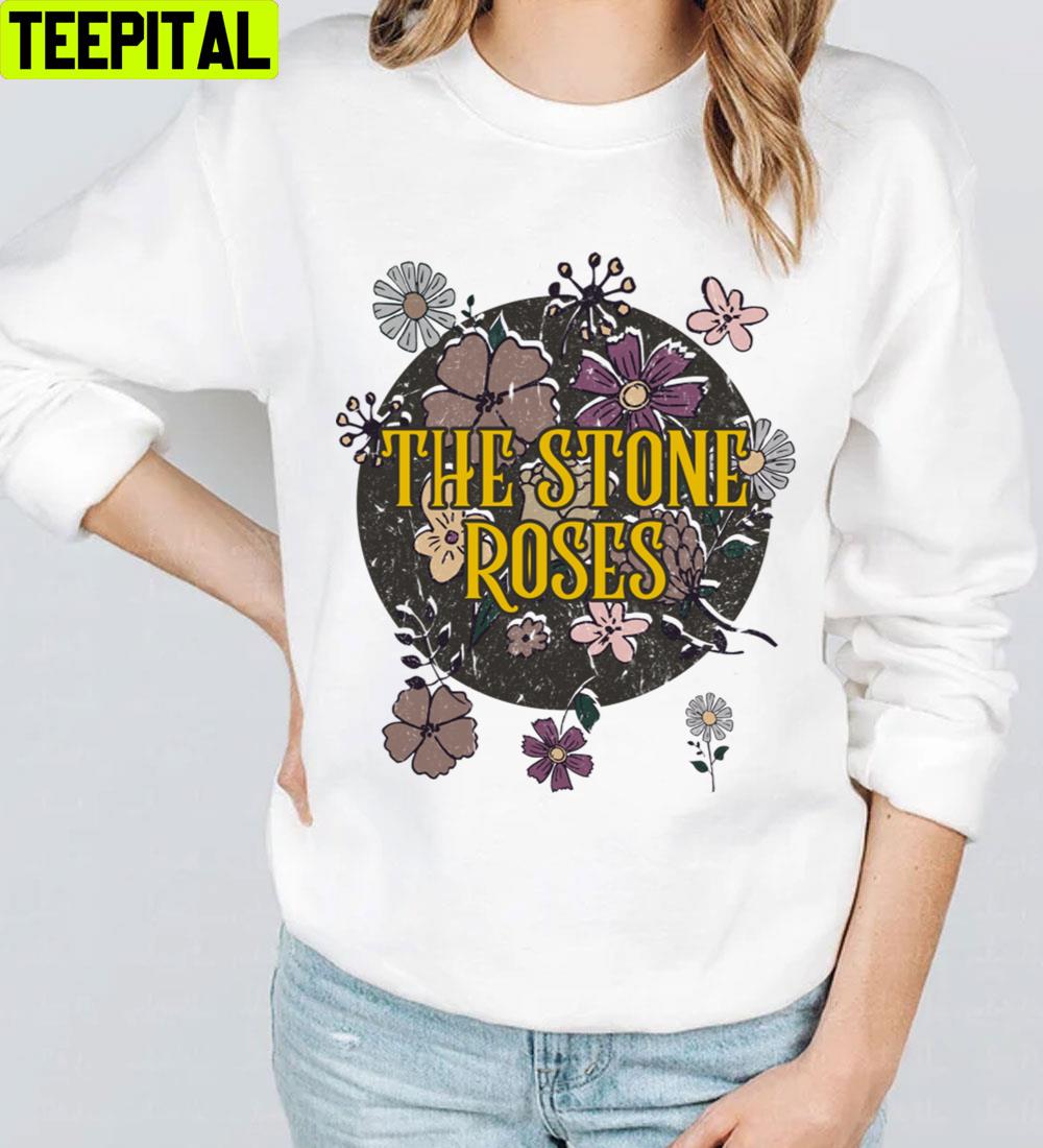 Flowers Retro Styles The Stone Roses Unisex T-Shirt Flowers Retro Styles The Stone Roses Unisex T-Shirt