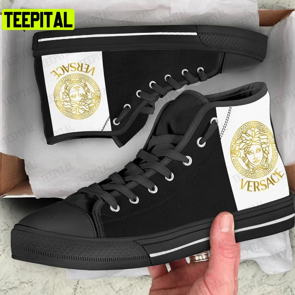Gianni Versace Art Adults High Top Canvas Shoes Gianni Versace Art Adults High Top Canvas Shoes