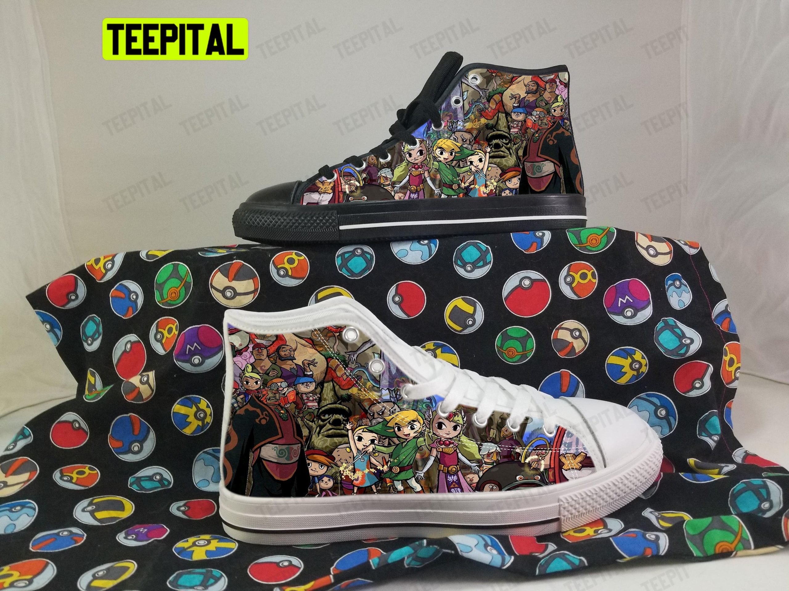 Legend Of Zelda Adults High Top Canvas Shoes Legend Of Zelda Adults High Top Canvas Shoes