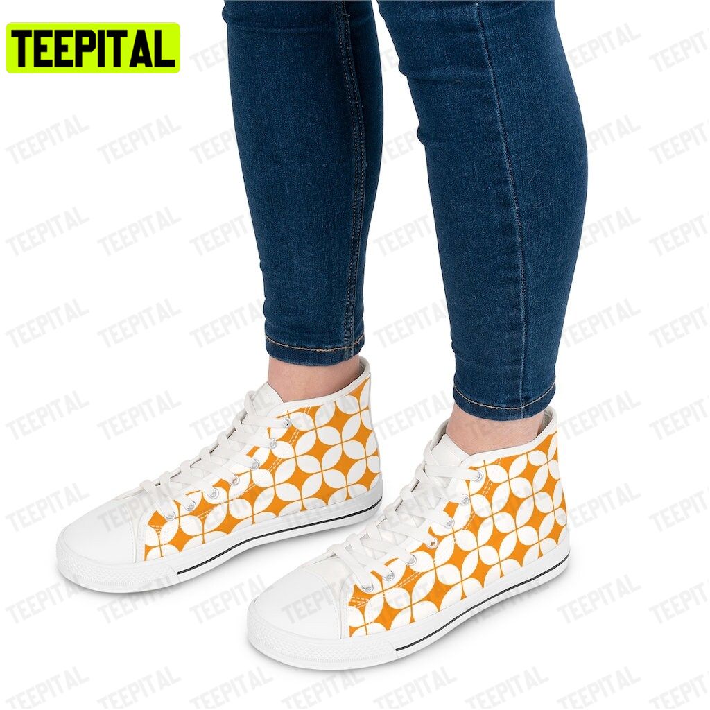 Mid Century Modern Trippy Mod Mid Adults High Top Canvas Shoes Mid Century Modern Trippy Mod Mid Adults High Top Canvas Shoes