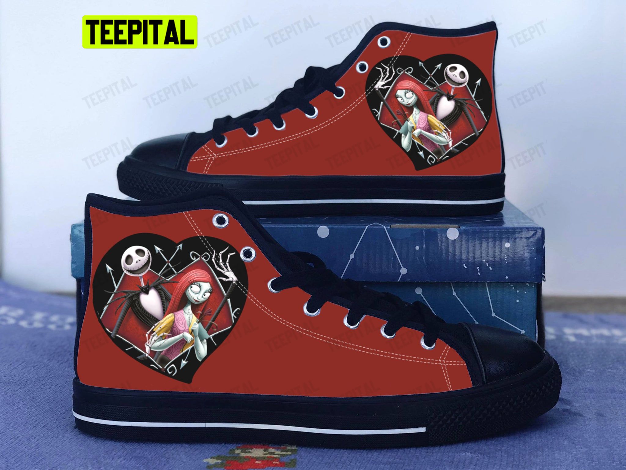 Nightmare Before Christmasjack Skellington Adults High Top Canvas Shoes Nightmare Before Christmasjack Skellington Adults High Top Canvas Shoes