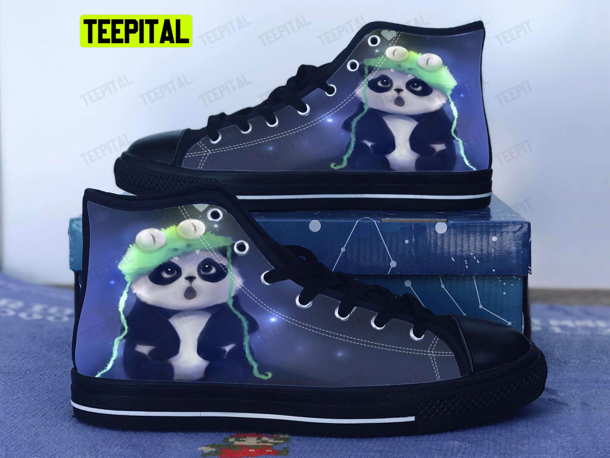Panda Animal Lover Adults High Top Canvas Shoes Panda Animal Lover Adults High Top Canvas Shoes