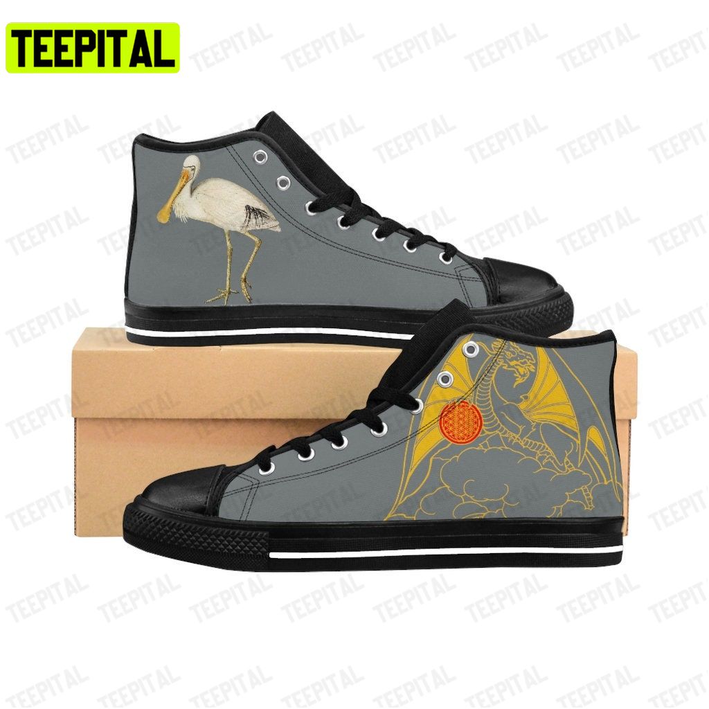 Pelican Dragon Adults High Top Canvas Shoes Pelican Dragon Adults High Top Canvas Shoes