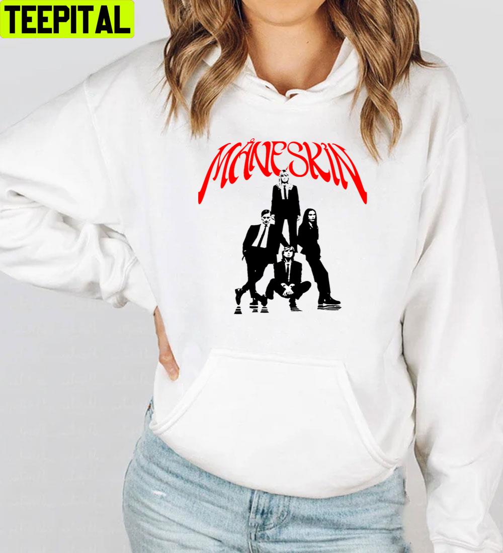Red Logo With Member Maneskin Unisex T-Shirt Red Logo With Member Maneskin Unisex T-Shirt