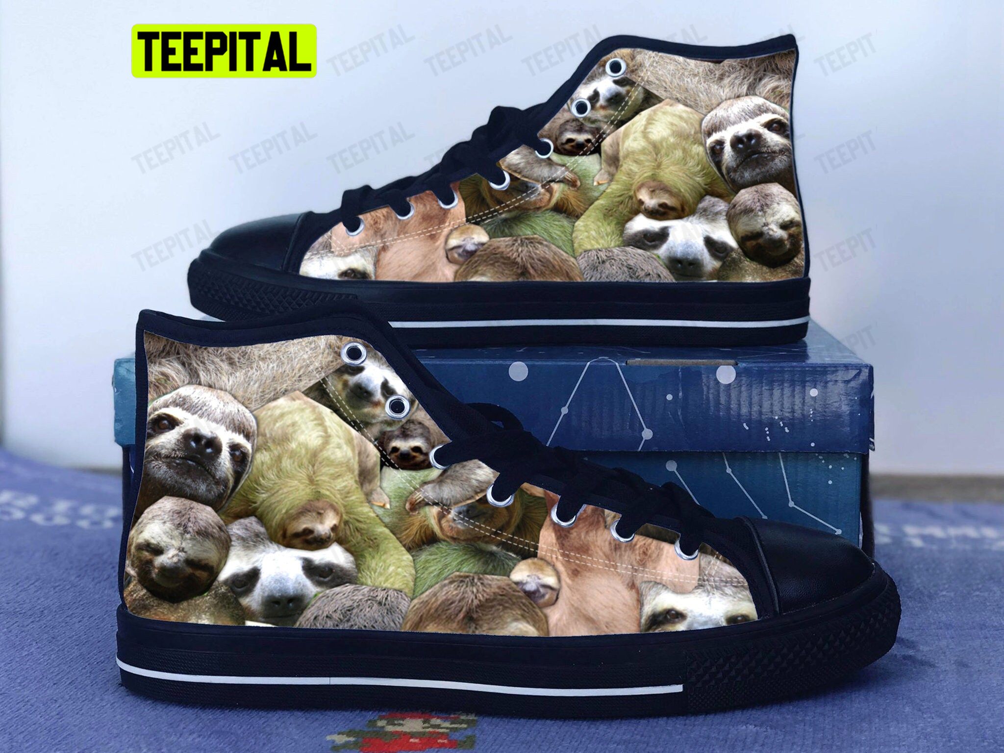 Sloth Lover Adults High Top Canvas Shoes Sloth Lover Adults High Top Canvas Shoes