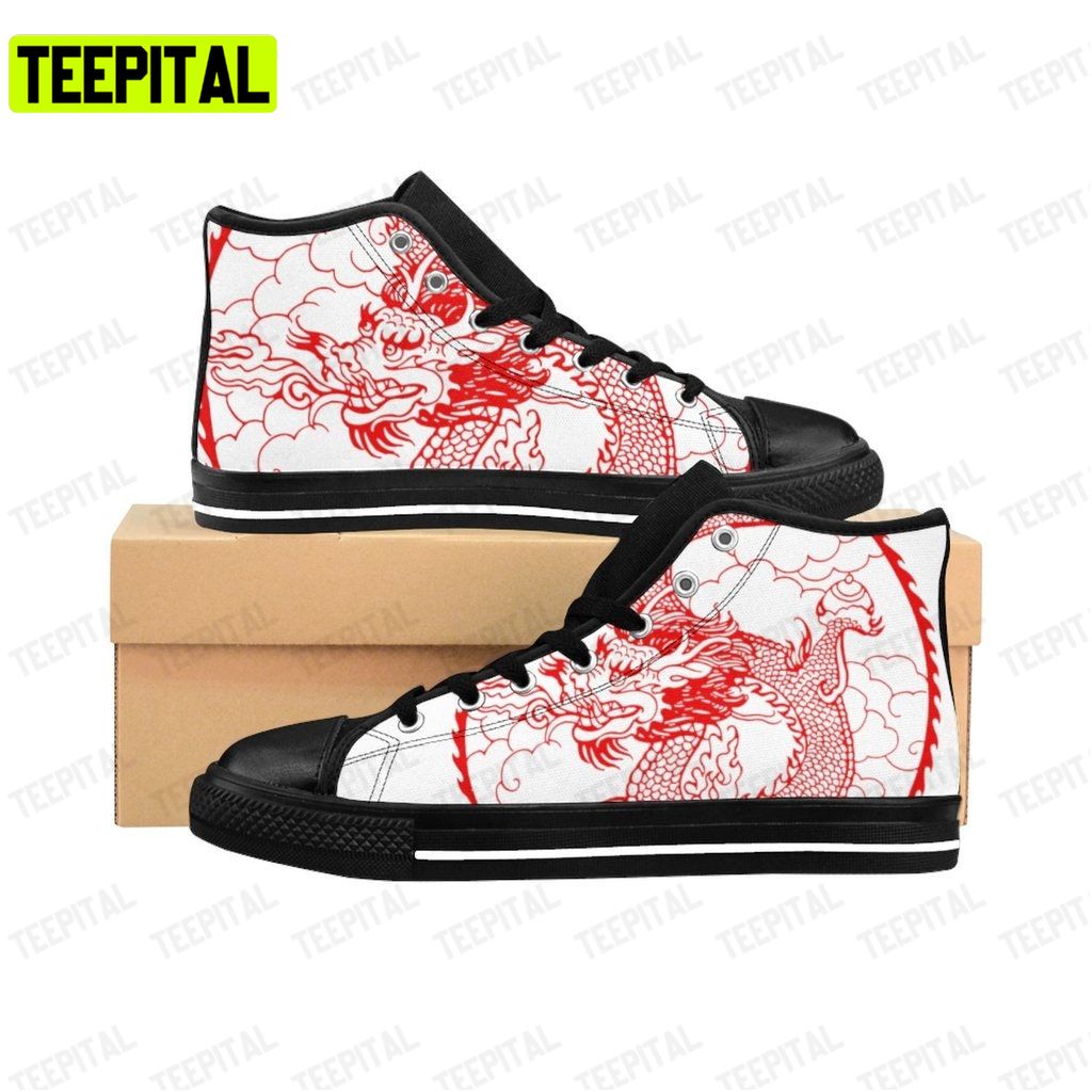 Sneakers Dragon Chinese Adults High Top Canvas Shoes Sneakers Dragon Chinese Adults High Top Canvas Shoes