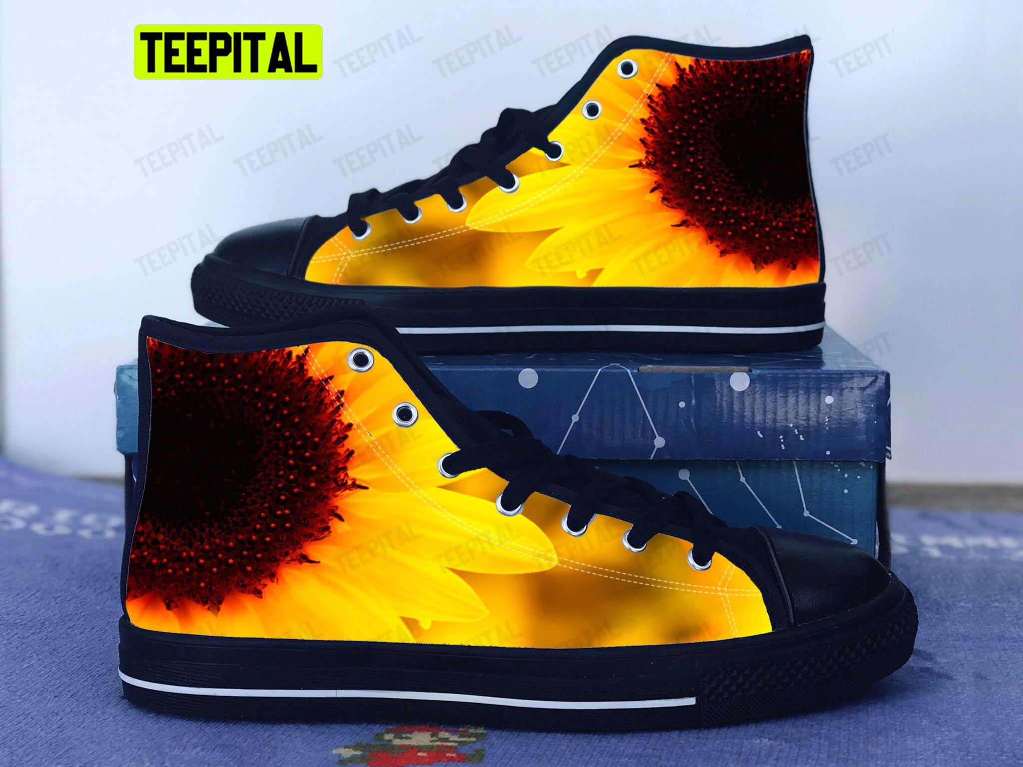 Sunflower Adults High Top Canvas Shoes Sunflower Adults High Top Canvas Shoes