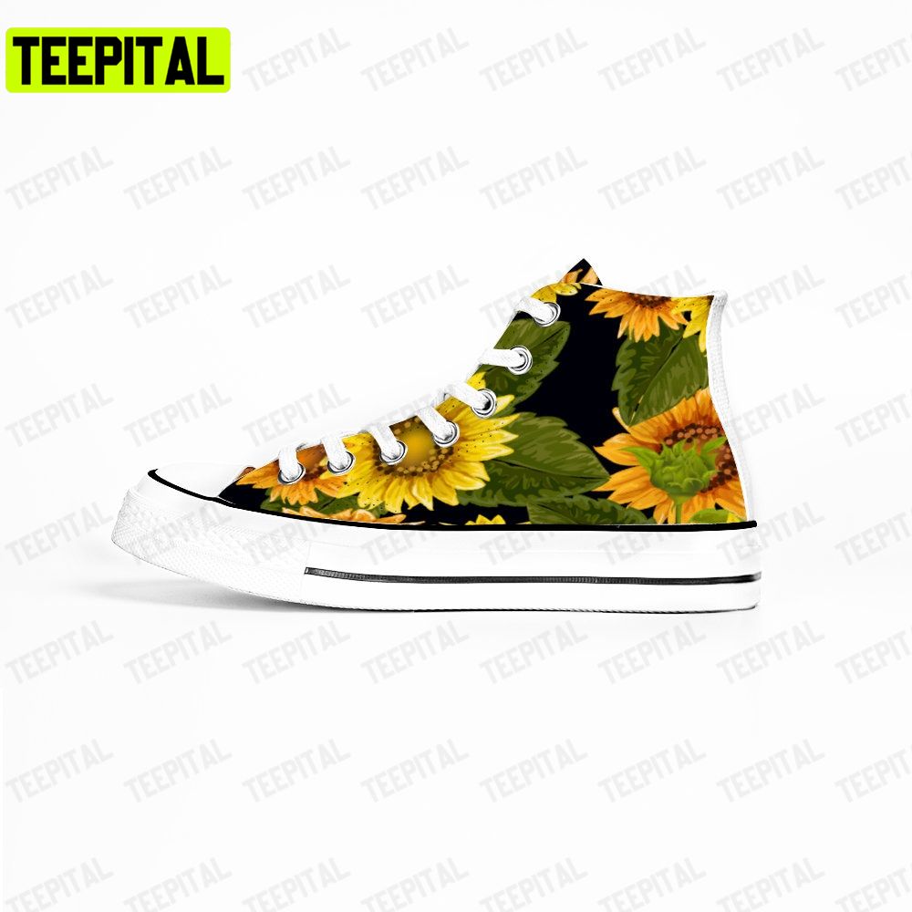 Sunflower Girls Adults High Top Canvas Shoes Sunflower Girls Adults High Top Canvas Shoes