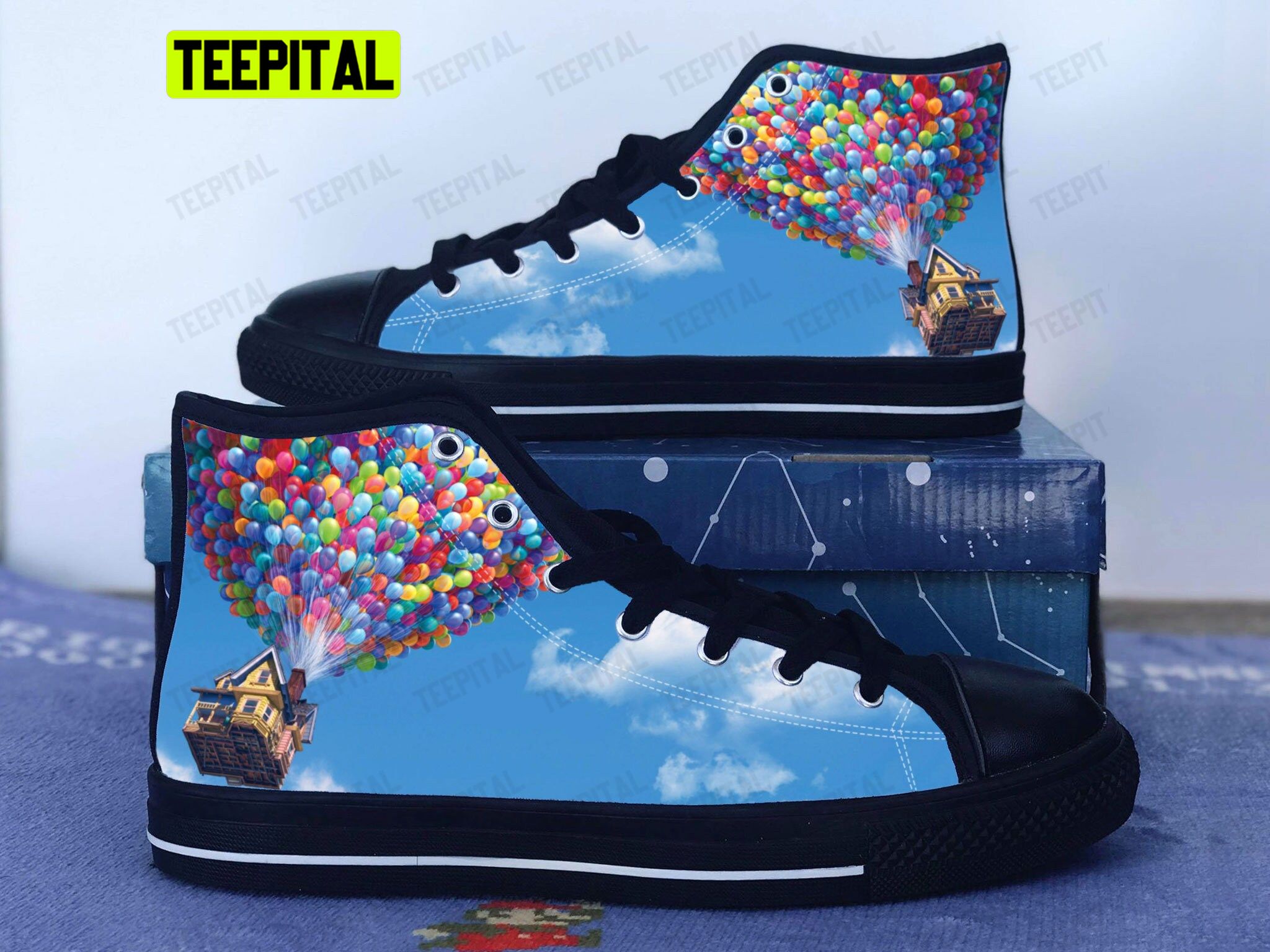 Up Movie Adults High Top Canvas Shoes Up Movie Adults High Top Canvas Shoes