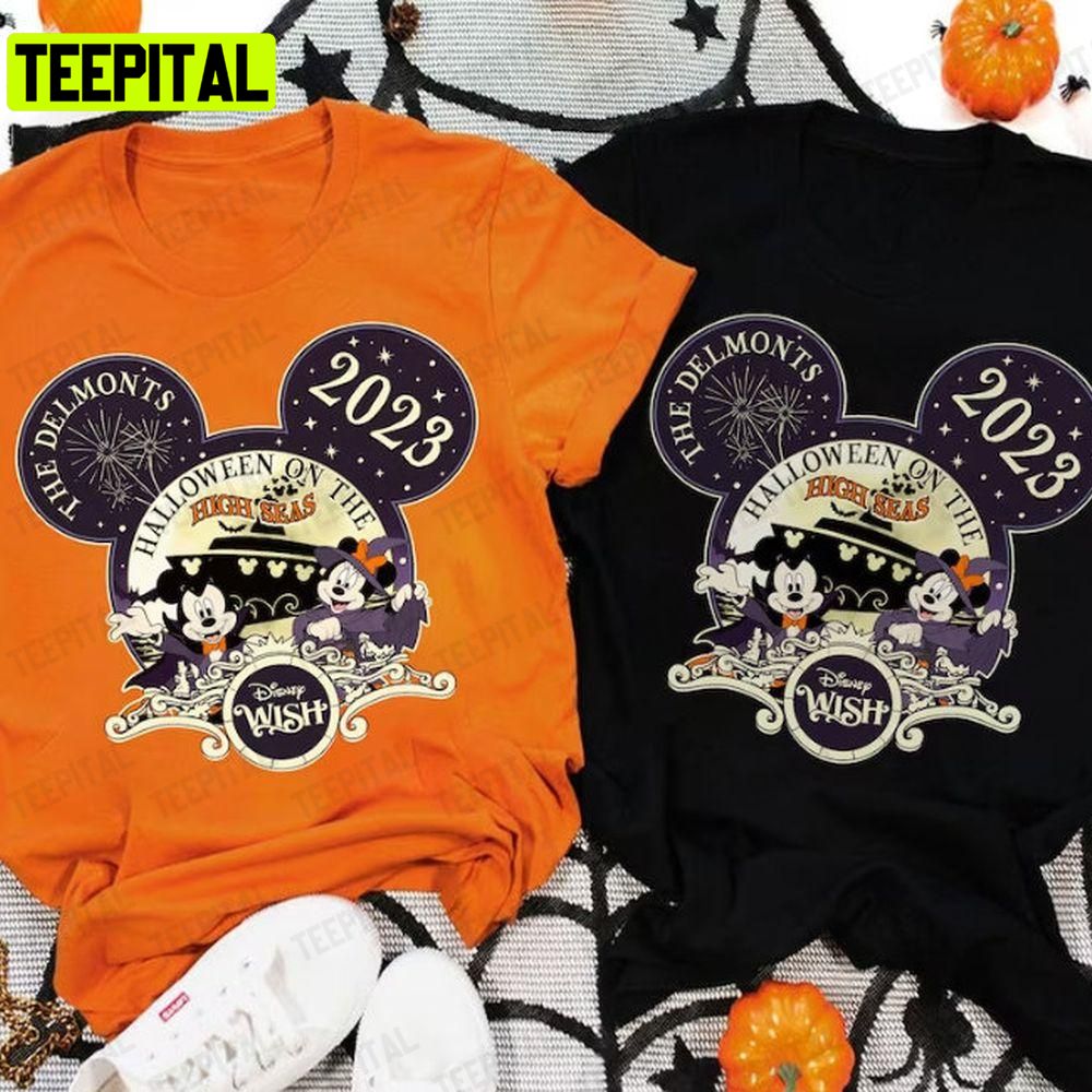 Boo Bash Couple 2023 Disney Cruise Halloween On The High Seas Unisex T-Shirt Sweatshirt Hoodie Boo Bash Couple 2023 Disney Cruise Halloween On The High Seas Unisex T-Shirt Sweatshirt Hoodie