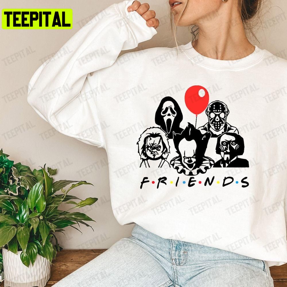 Halloween Friends Scary Movie Horror Spooky Unisex T-Shirt Sweatshirt Hoodie Halloween Friends Scary Movie Horror Spooky Unisex T-Shirt Sweatshirt Hoodie