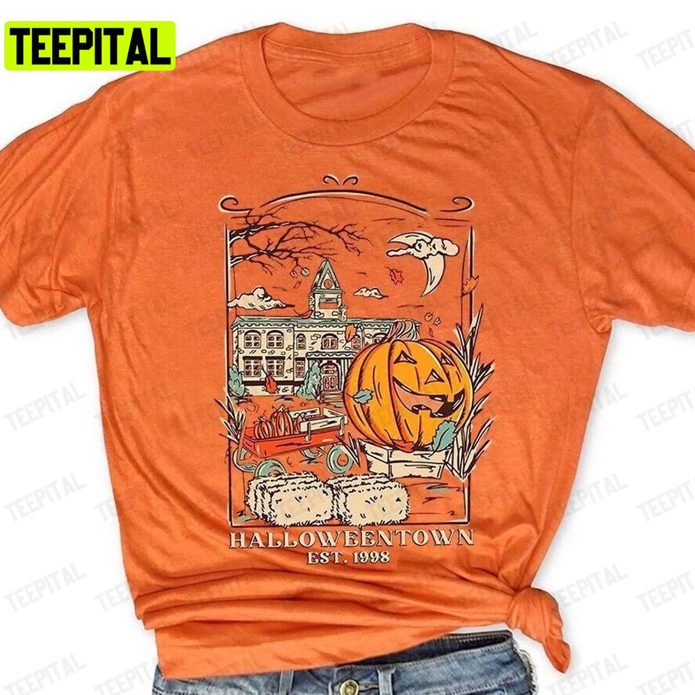 Halloween Town Est 1998 University Unisex T-Shirt Sweatshirt Hoodie Halloween Town Est 1998 University Unisex T-Shirt Sweatshirt Hoodie